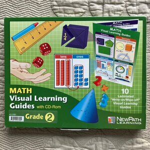 Math Visual Learning Guides Gr. 2, Newpath Learning, laminated write-on/wipe-off